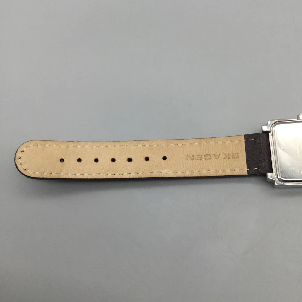 Skagen Womens Watch 29mm White Dial Brown Leather Stainless 251SSLMW New Battery